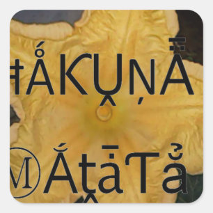 Adesivo Quadrado Impressão de Arte do Ouro Star Hakuna Matata