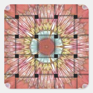 Adesivo Quadrado Impressão de Arte Inspirada Africano - Design de T