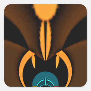 Adesivo Quadrado Impressão de Contraste de Cor abstrato