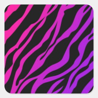 Adesivo Quadrado Impressão de Ombre Zebra