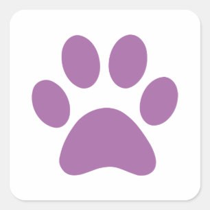 Adesivo Quadrado Impressão de Paw