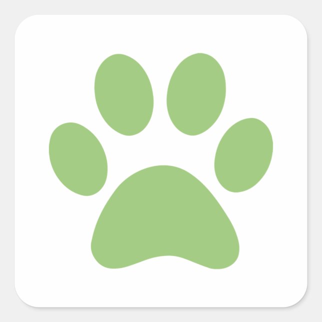 Adesivo Quadrado Impressão de Paw (Frente)
