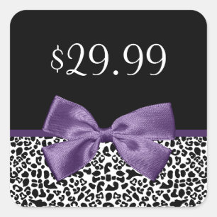 Adesivo Quadrado Impressão Girly Leopard Tendy Arco Roxo