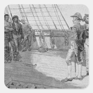 Adesivo Quadrado Impressment de marinheiros americanos