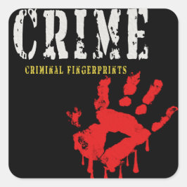 Adesivo Quadrado impressões digitais criminais