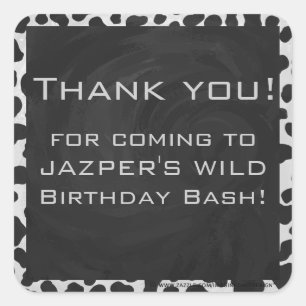 Adesivo Quadrado Impressões preto e branco de Monogrtam do