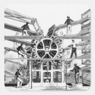 Adesivo Quadrado Impressora por cilindro inventada por Richard Marc