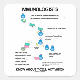 Adesivo Quadrado Imunologistas Conhecem Ativação de Células T