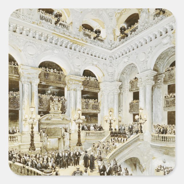 Adesivo Quadrado Inauguração da Ópera de Paris (Frente)