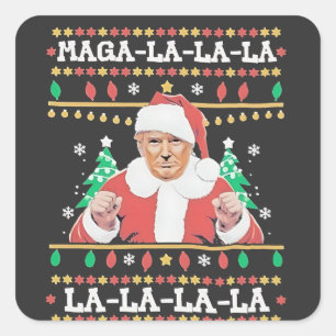 Adesivo Quadrado Inauguração de Natal de Maga La La Trump 47