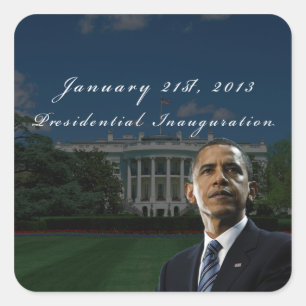 Adesivo Quadrado Inauguração presidencial de Barack Obama 2013