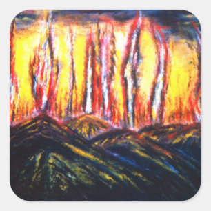 Adesivo Quadrado Incêndios