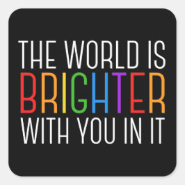 Adesivo Quadrado Incentivo à Saúde Mental de Cotação Inspirativa