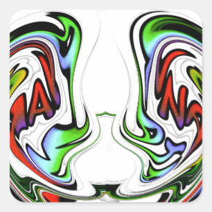 Adesivo Quadrado Incrível Impressão de Arte do Corredor de Hakuna M