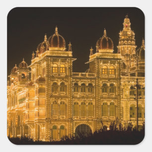 Adesivo Quadrado ÍNDIA, Karnataka, Mysore: Palácio do Majaraja (con
