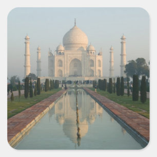 Adesivo Quadrado ÍNDIA, Uttar Pradesh, Agra: Taj Mahal, Manhã