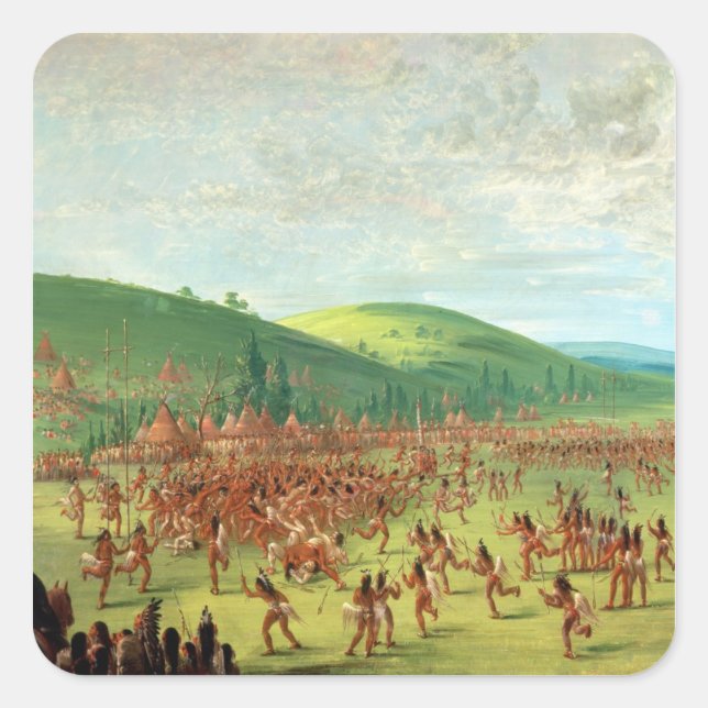 Adesivo Quadrado Indian Ball Game (Frente)