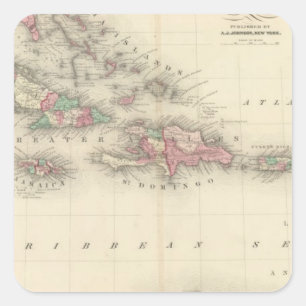 Adesivo Quadrado Índias Ocidentais 3