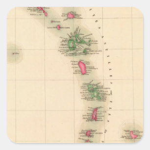 Adesivo Quadrado Índias Ocidentais 75