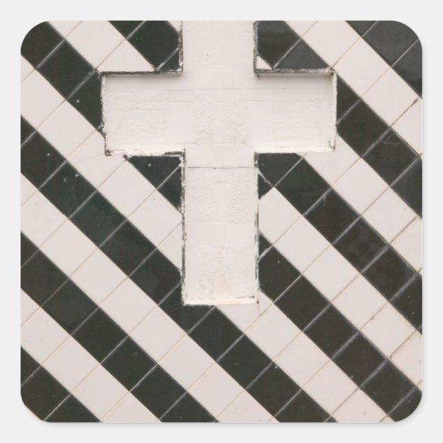 Adesivo Quadrado Índias Ocidentais Francesas, Guadaloupe, Grande Te (Frente)