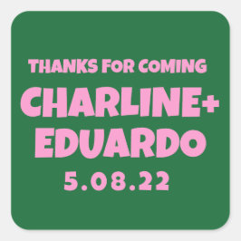 Adesivo Quadrado Indicativo de Boas-vindas de Substituição de Manus