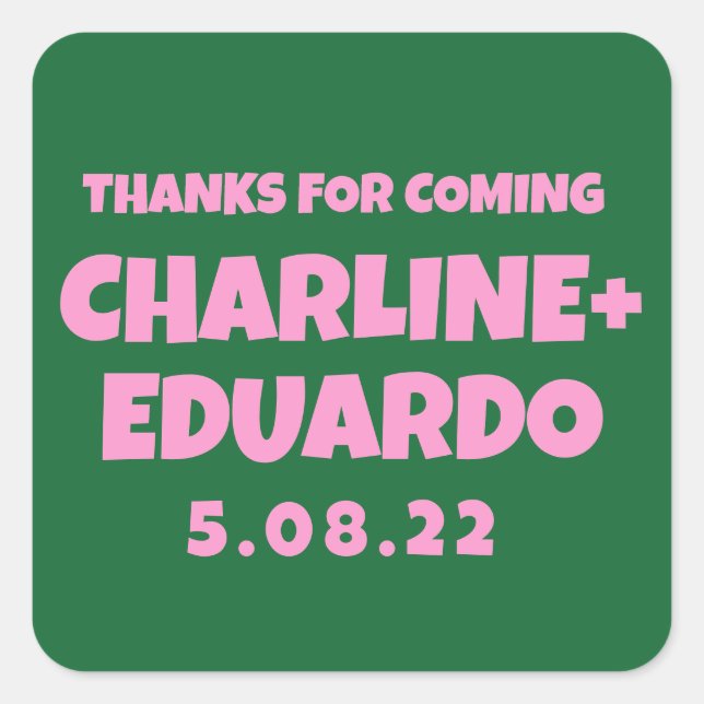 Adesivo Quadrado Indicativo de Boas-vindas de Substituição de Manus (Frente)