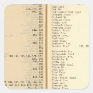 Adesivo Quadrado Índice New Rochelle