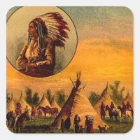 Índios Americanos Vintage Lanterna Mágica Slide