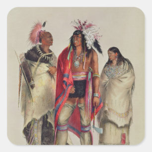 Adesivo Quadrado Índios norte-americanos, c.1832