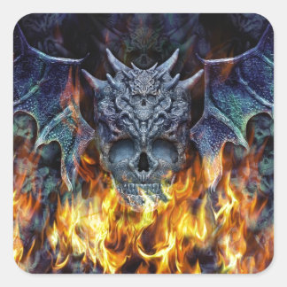 Adesivo Quadrado Inferno de asas II.