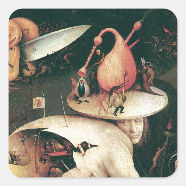 Adesivo Quadrado inferno por hieronymus bosch (Frente)