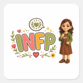 Adesivo Quadrado INFP — A Sonhadora Criativa