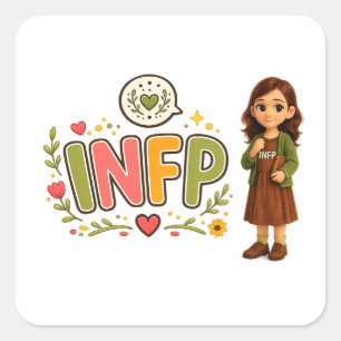 Adesivo Quadrado INFP — A Sonhadora Criativa
