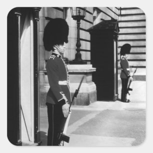 Adesivo Quadrado Inglaterra antiga Londres sentinela em Buckingham