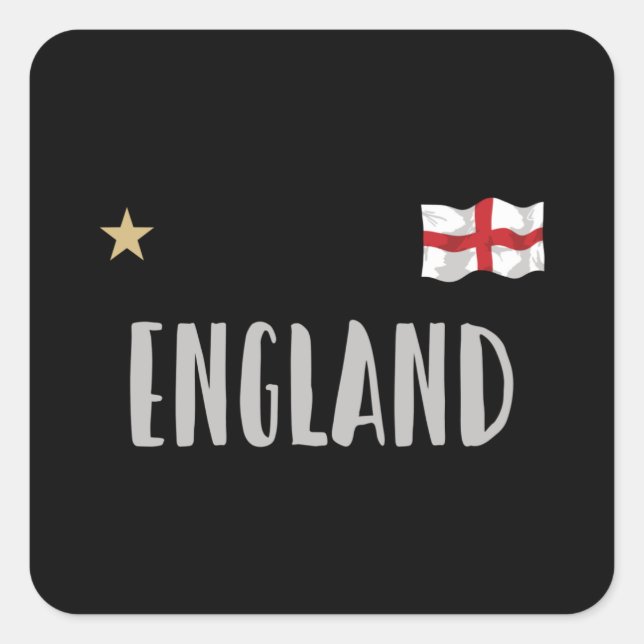 Adesivo Quadrado Inglaterra Fan Shirt English Flag (Frente)