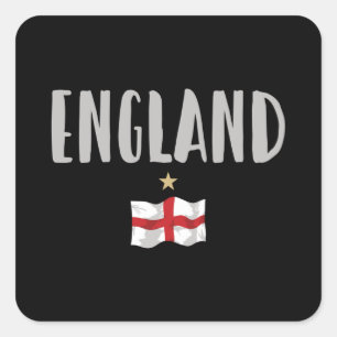 Adesivo Quadrado Inglaterra Fan Shirt English Flag