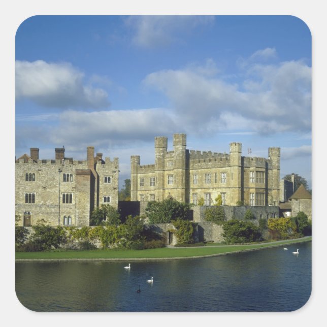 Adesivo Quadrado Inglaterra, Kent, Leeds Castle (Frente)