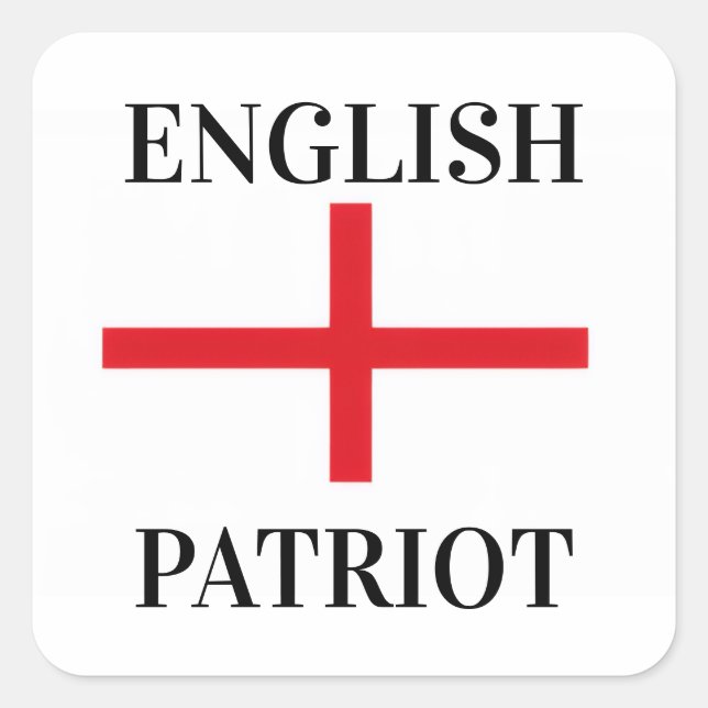 Adesivo Quadrado Inglês Patriot Sticker (Frente)