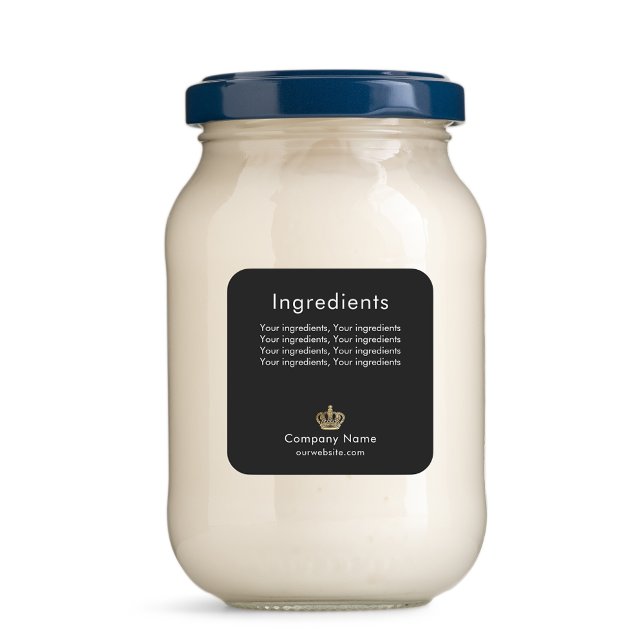 Adesivo Quadrado Ingrediente do produto que inclui o rótulo da copa (Criador carregado)