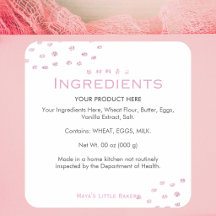 Ingredientes de Padaria com Brilho Rosa Minimalist