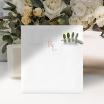 Adesivo Quadrado Iniciais bonito de Casal de Casamento Rosa-Coral<br><div class="desc">Chic e elegante. Este modelo apresenta as iniciais do casal com uma adorável cor rosa coral. Este adesivo acrescenta algo especial para o casamento a favor de embalagens e envelopes.</div>
