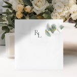 Adesivo Quadrado Iniciais de Casal de Casamento Verde Mínimo<br><div class="desc">Chic e elegante. Este modelo apresenta as iniciais do casal numa adorável cor verde-macia. Este adesivo acrescenta algo especial para o casamento a favor de embalagens e envelopes.</div>