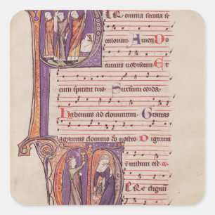 Adesivo Quadrado Iniciais 'P de Historiated