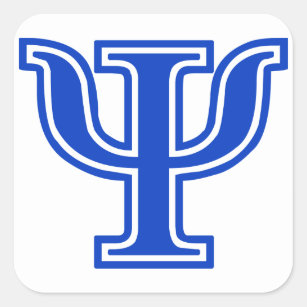Adesivo Quadrado Inicial azul do monograma da libra por polegada