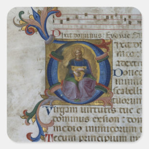 Adesivo Quadrado Inicial "D" da Senhora 531 f.169v Historiated que