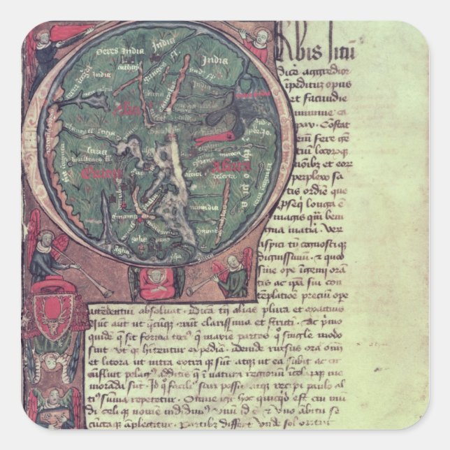 Adesivo Quadrado Inicial de Historiated (Frente)