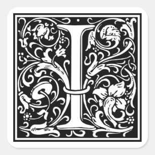 Adesivo Quadrado Inicial decorativa da letra "eu"