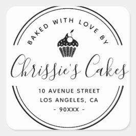 Adesivo Quadrado inscrição num script homebak