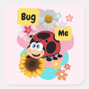 Adesivo Quadrado Inseto-me: Ladybug