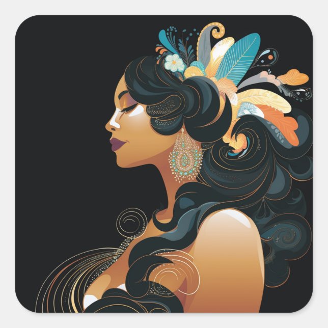 ADESIVO QUADRADO INSPIRAÇÃO NATIVA #3 (Frente)